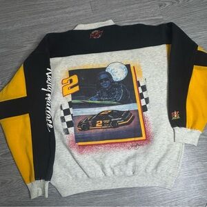 Vintage Rusty Wallace 90s Heavyweight  Colorbkock Sweatshirt Size XXL Mens